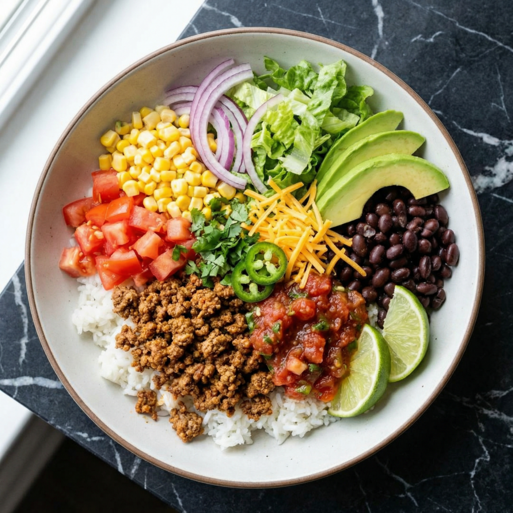 Build-Your-Own Flavor Explosion: The Ultimate Taco Bowl with Fresh Salsa
