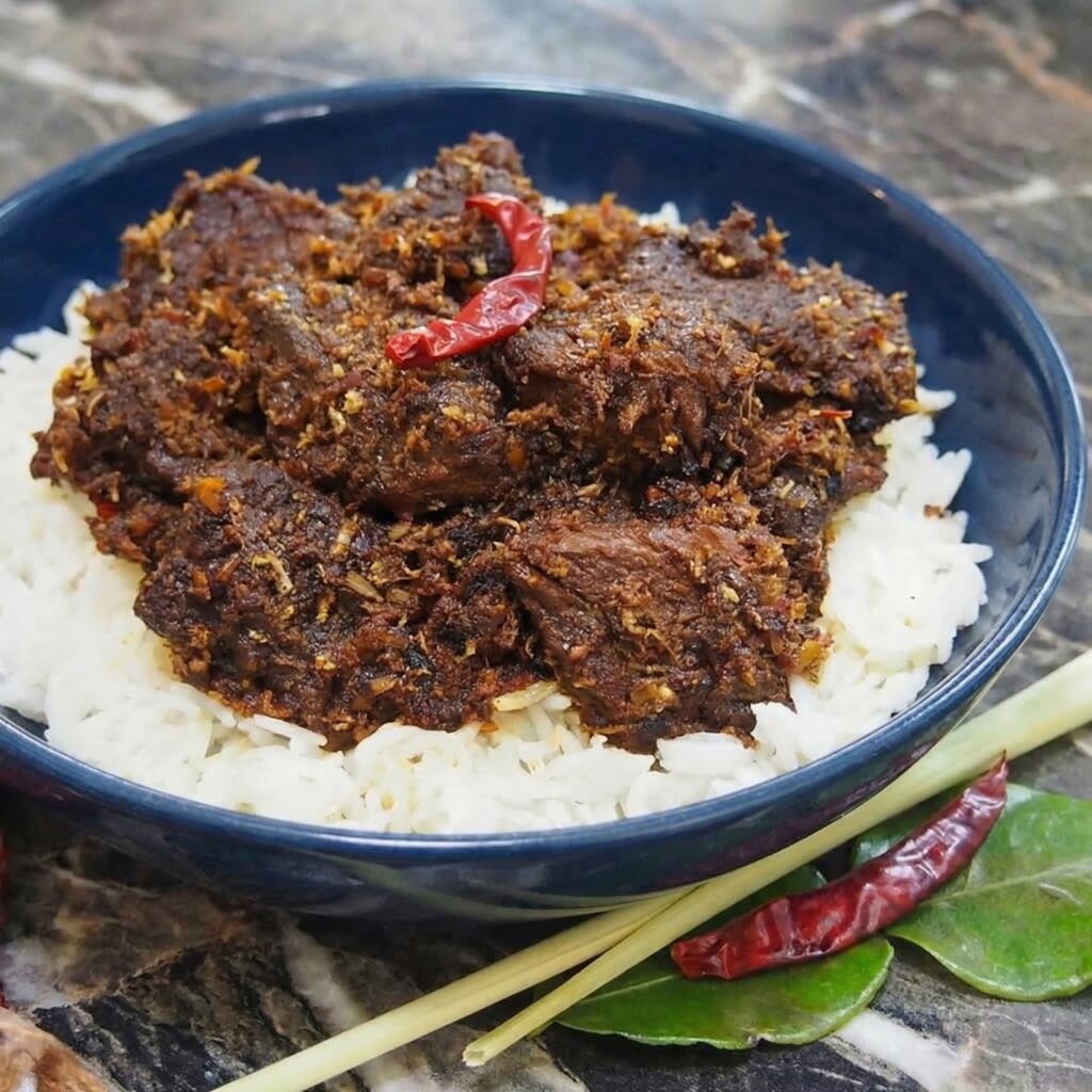 Authentic Beef Rendang: Malaysian/Indonesian Dry Curry